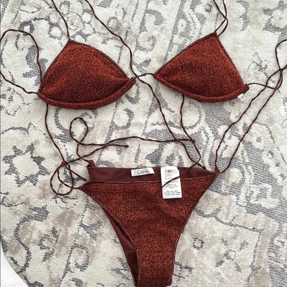 Oseree Sparkling Rust Bikini Set